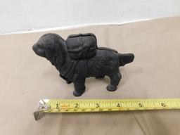 SMALL CAST IRON DOG BANK