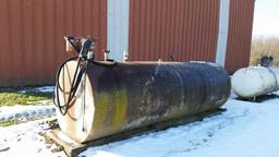 1000 GALLON FUEL BARREL W/ 110V ELECTRIC PUMP