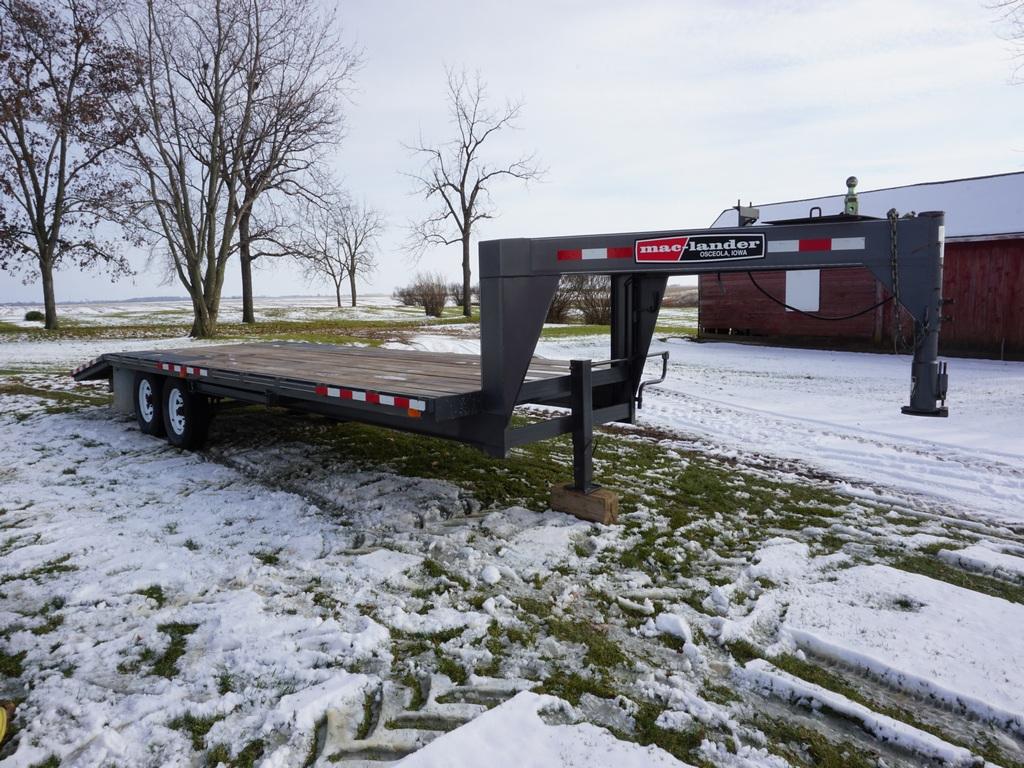 1997 MAC-LANDER 25FT FLATBED GOOSENECK TRAILER