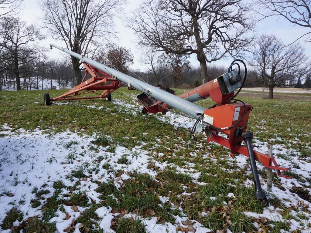 1995 MAYRATH 8X72 AUGER W/ HYDRAULIC DRIVE SWING AWAY HOPPER