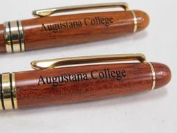 (2) WOOD TONE AUGUSTANA COLLEGE INK PENS