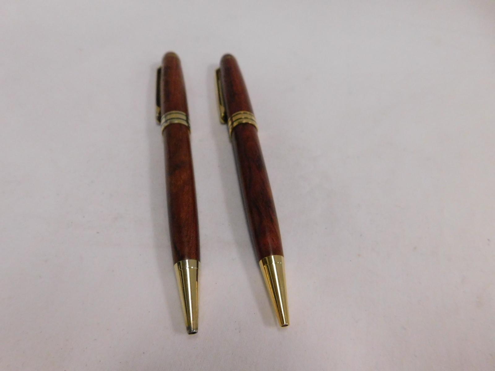 (2) WOOD TONE AUGUSTANA COLLEGE INK PENS