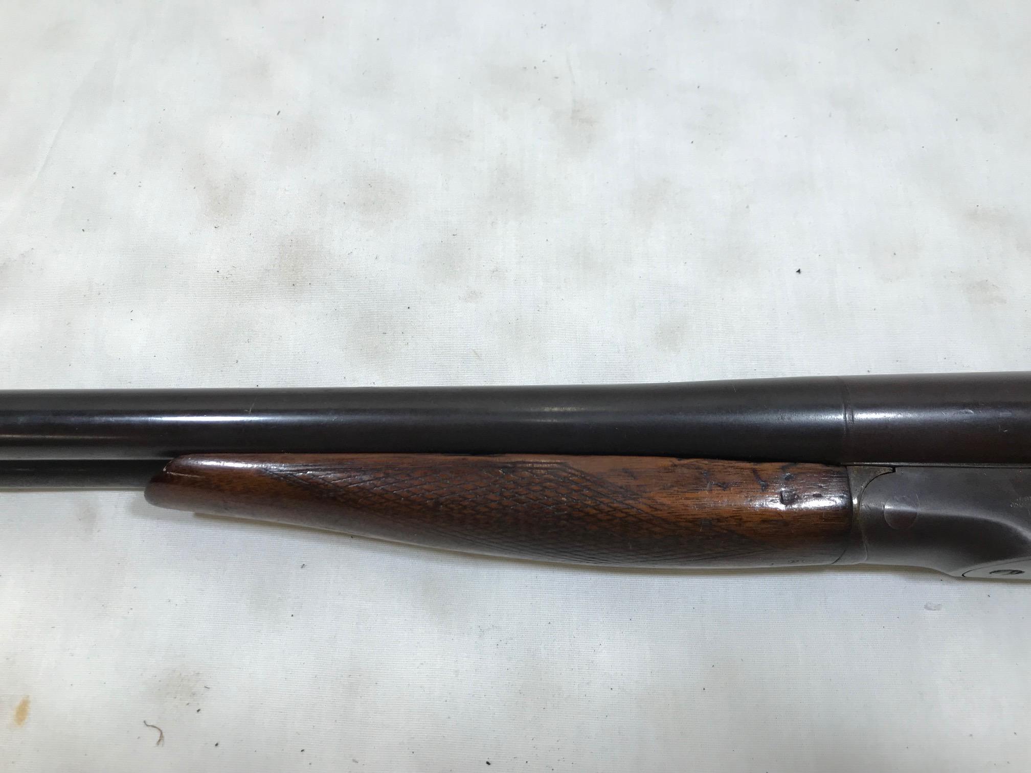 J STEVENS 12GA SIDE BY SIDE SHOTGUN W/ EXPOSED HAMMERS