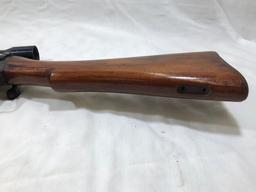 BRITISH ENFIELD SPORTERIZED .303 CAL RIFLE W/ PROOFS & 4X32 MODEL 564P SCOPE