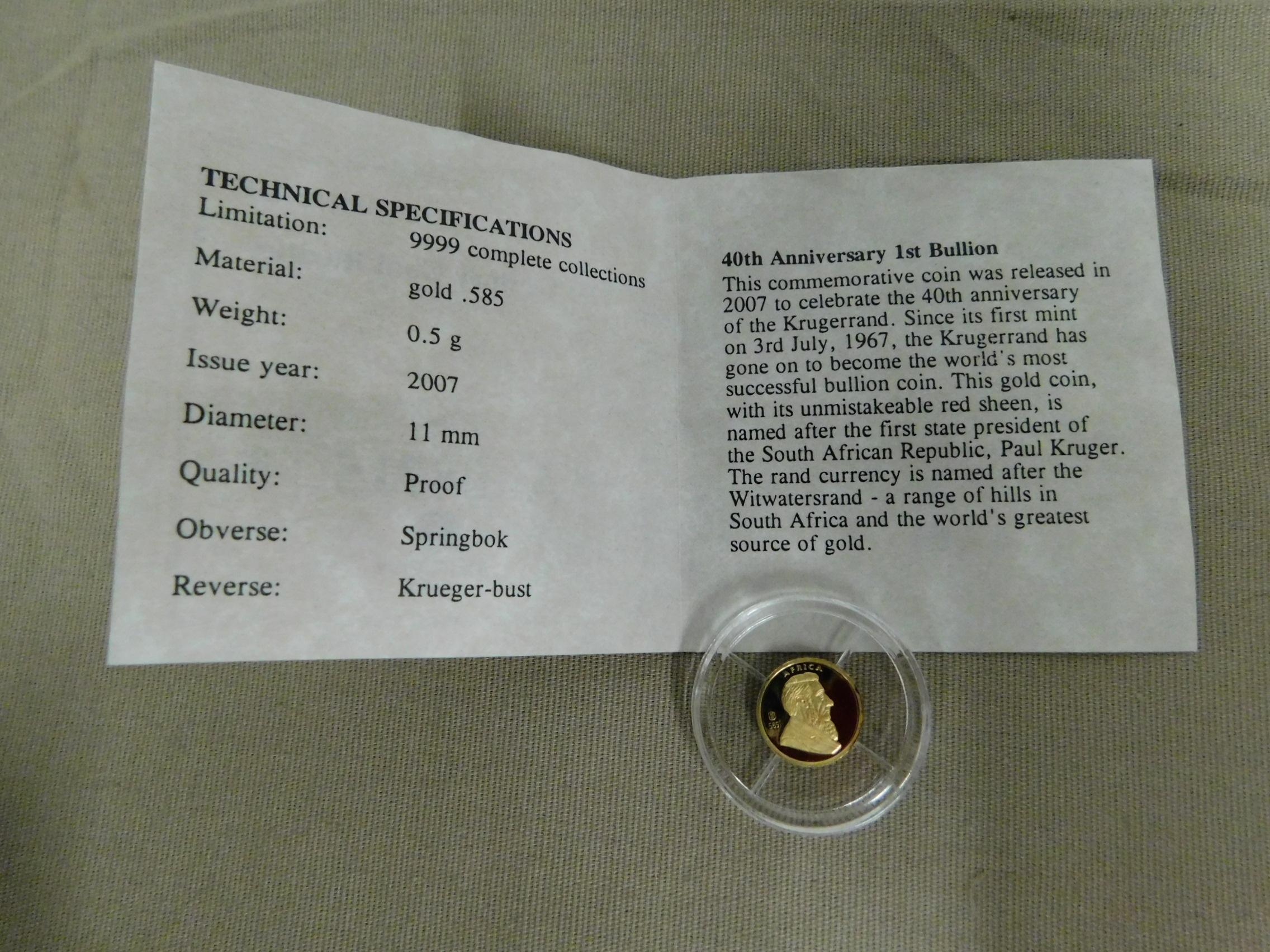 (7) MISC. MINI GOLD COINS