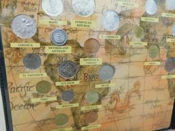 (50) ASSORTED FOREIGN COINS IN MAP FOLDER