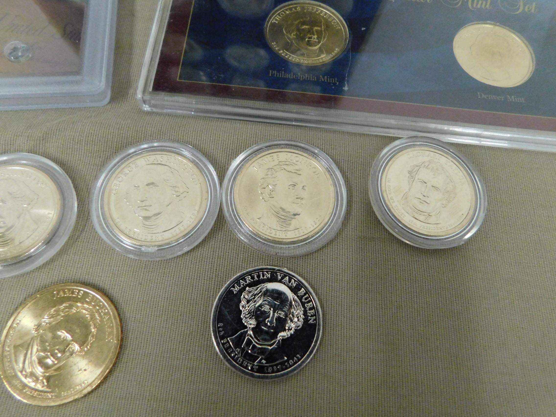 (30) ASSORTED PRESIDENTIAL $1 COINS & 2007 U.S. MINT PRESIDENTIAL PROOF SET