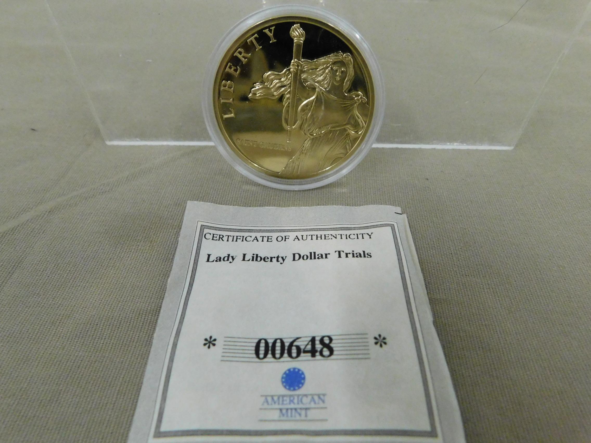 LADY LIBERTY DOLLAR TRIAL COIN - "SAINT-GAUDENS DOLLAR TRIAL"