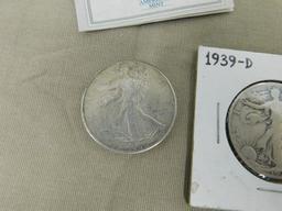 (5) WALKING LIBERTY HALF DOLLARS