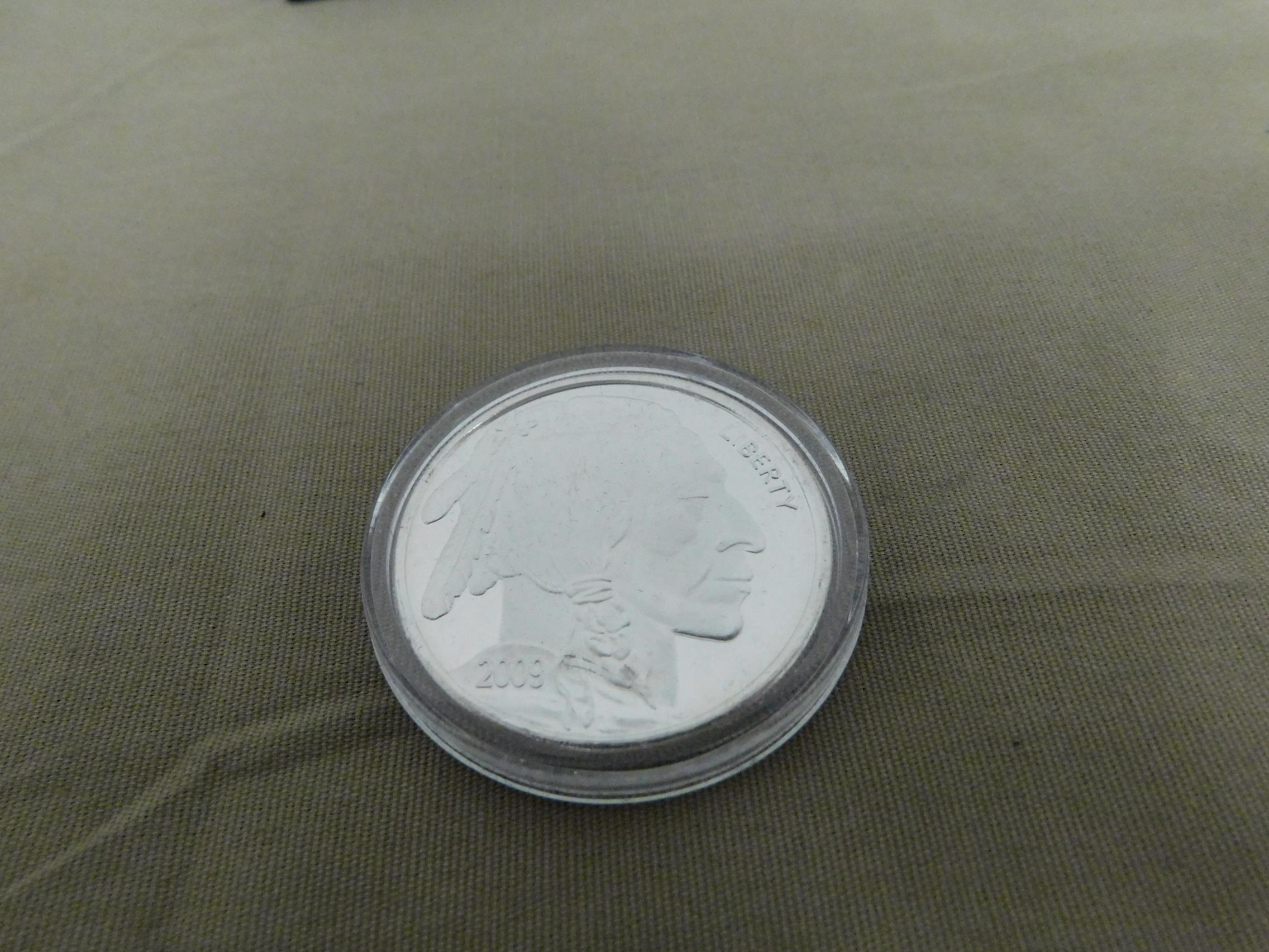 2009 1 OZ. .999 FINE SILVER BUFFALO COMMEMORATIVE COIN