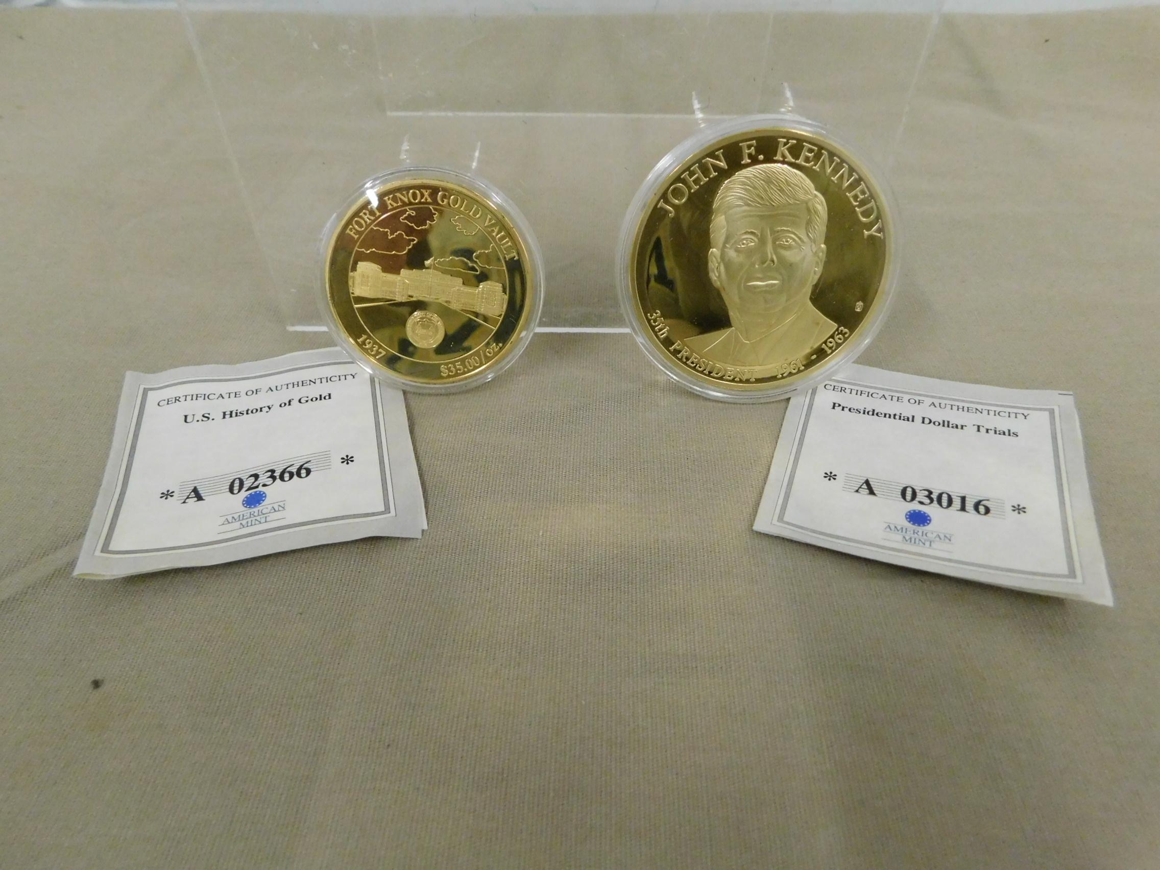 (2) AMERICAN MINT COMMEMORATIVE COINS