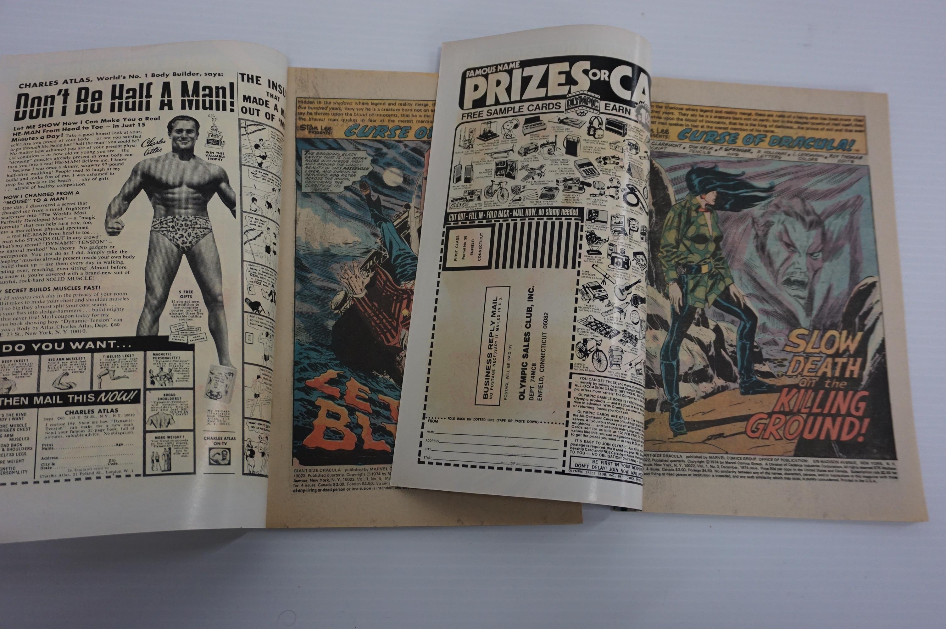 (2) GIANT SIZE DRACULA COMIC BOOKS(1974)