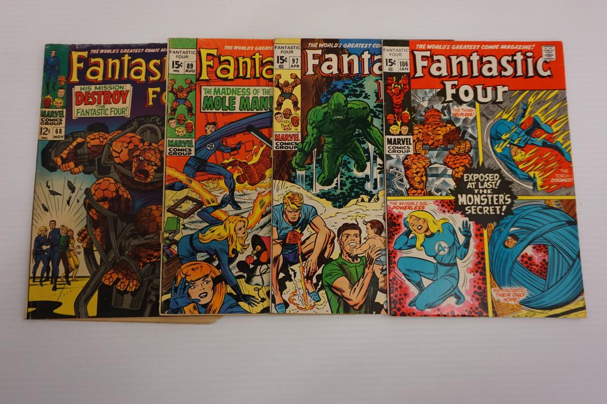 (4) FANTASTIC FOUR COMIC BOOKS (1967-71)