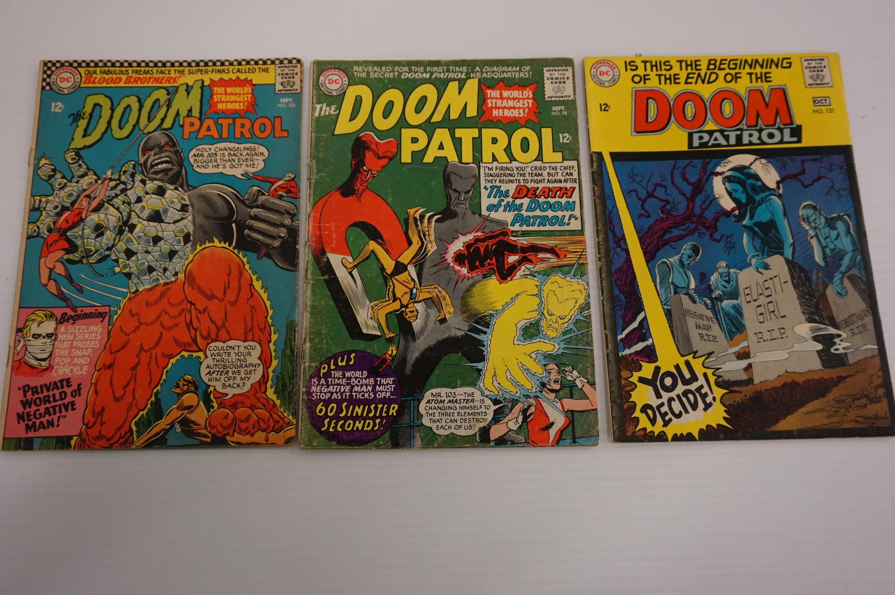 (7) DOOM PATROL DC COMIC BOOKS