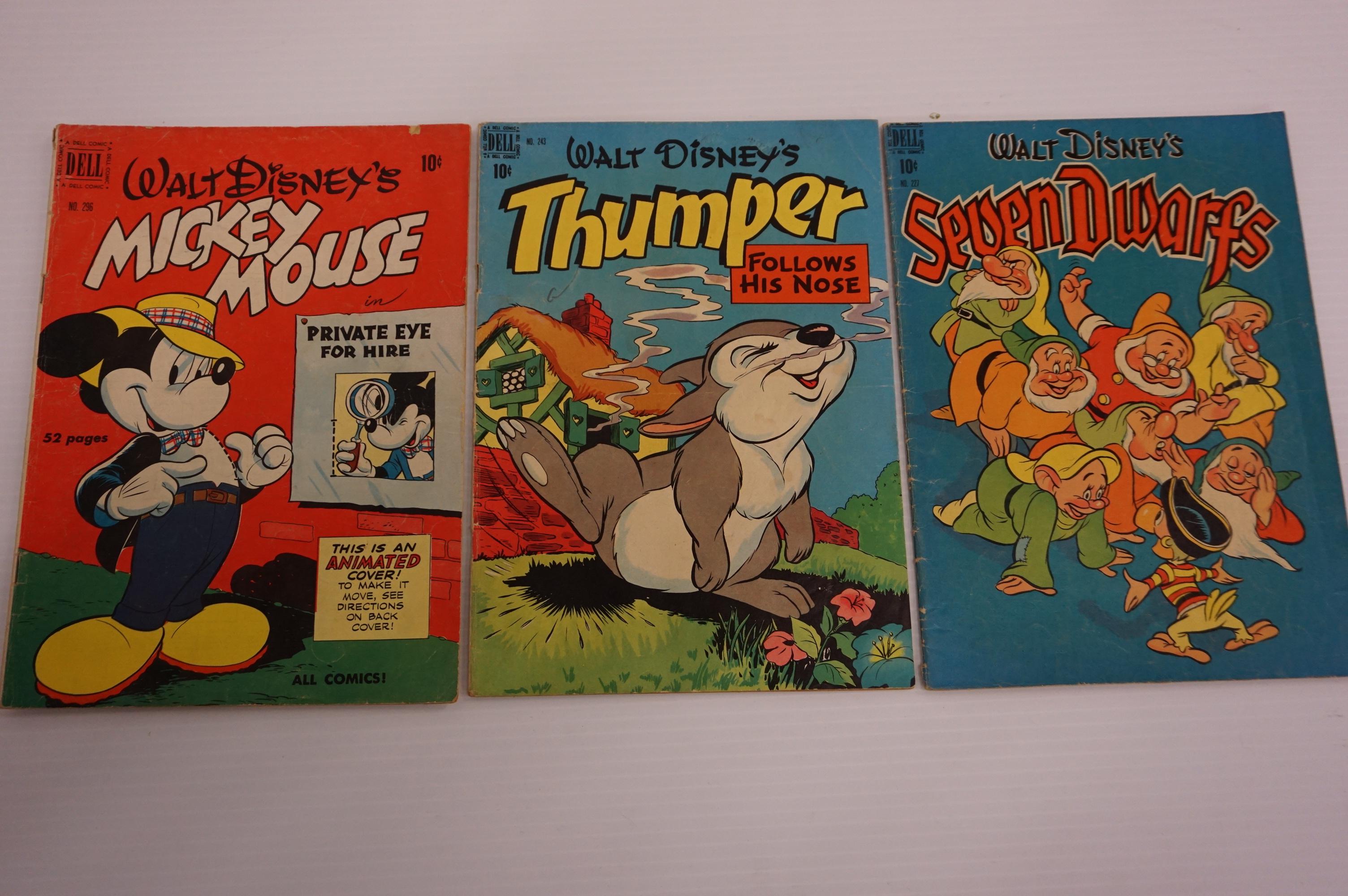 (3) DELL FOUR COLOR COMIC BOOKS(1949)