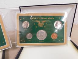 (2) 1966 COIN SETS - NO MINT MARKS