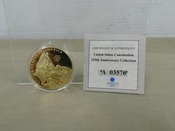 225TH UNITED STATES CONSTITUTION COMMEMORATIVE COIN