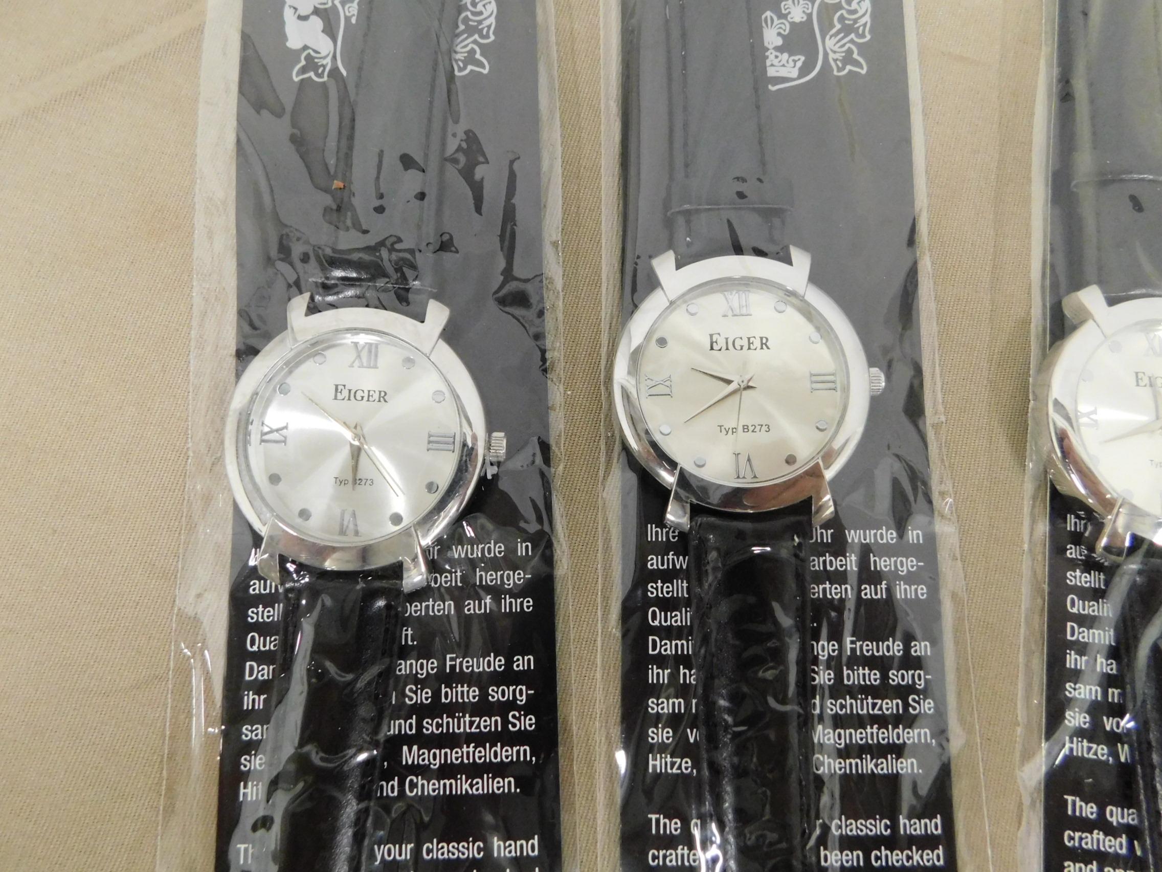 (4) EIGER WRIST WATCHES