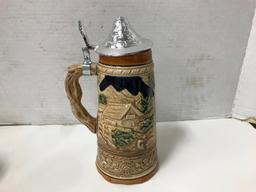 (3) CERAMIC BEER STEINS - JAPAN & GERMANY