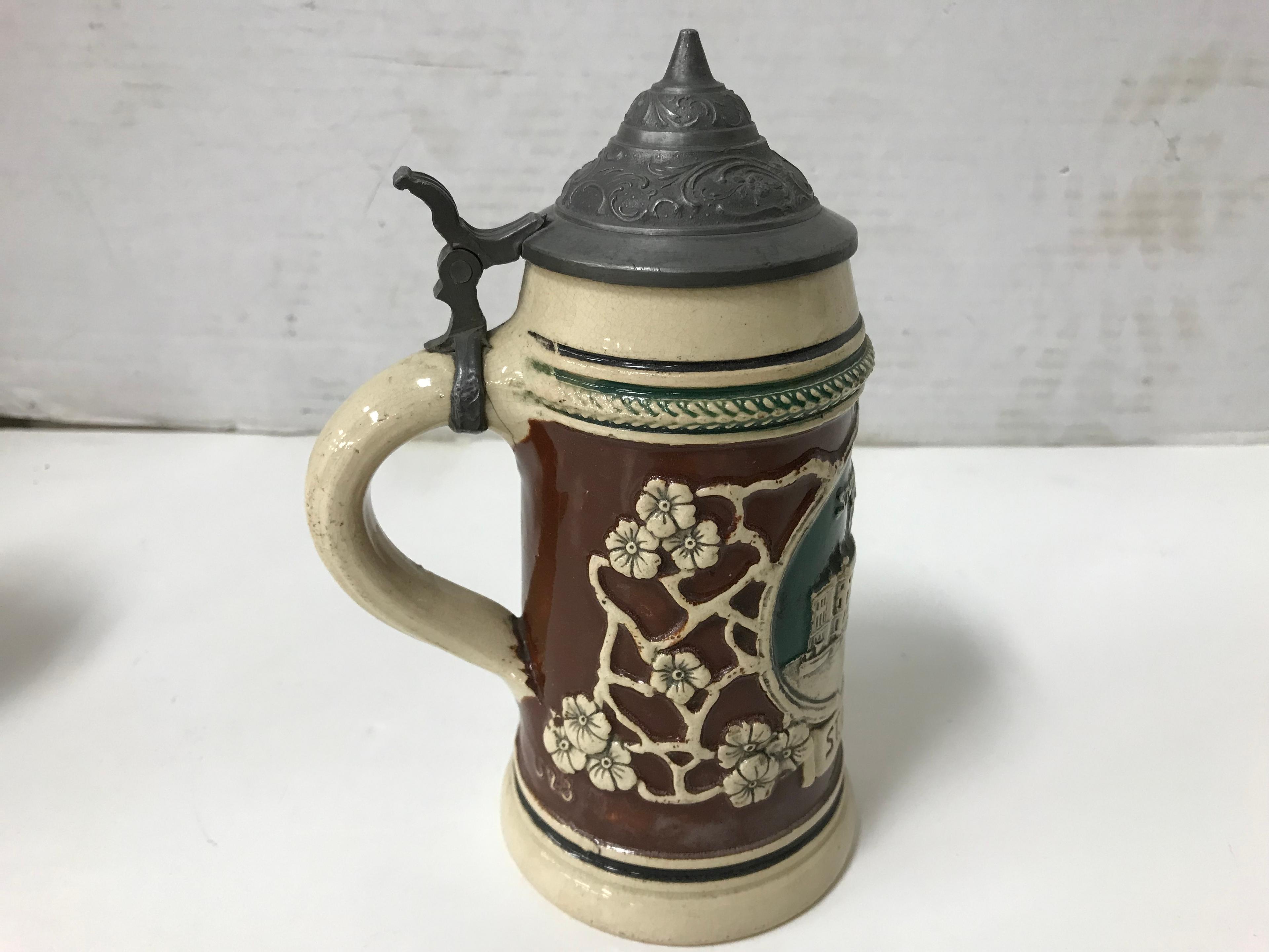 (3) CERAMIC BEER STEINS - JAPAN & GERMANY