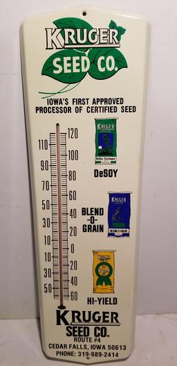 24" KRUGER SEED CO. OUTSIDE THERMOMETER