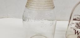 FRANKLIN CO-OP & WISCONSIN VALLEY QUART  MILK BOTTLES