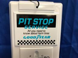 PIT STOP GOODYEAR SERVICE THERMOMETER - MER-ROC FS. ALEDO ILL.