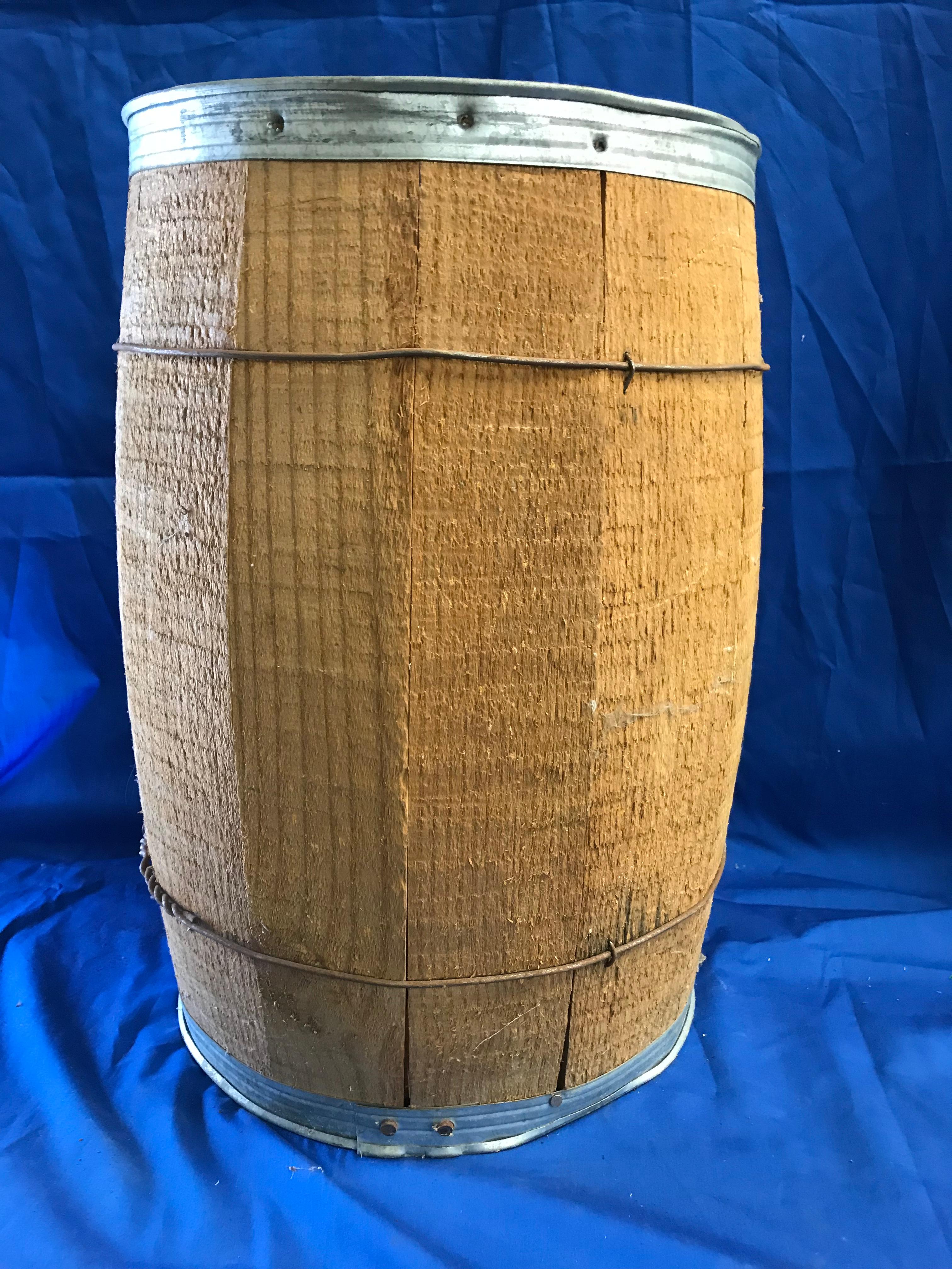 18.5" WOODEN NAIL KEG