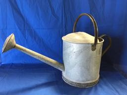 VINTAGE BROOKSTONE GALVANIZED WATERING CAN