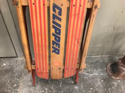 VINTAGE YANKEE CLIPPER 57" TWO PERSON RUNNER SLED