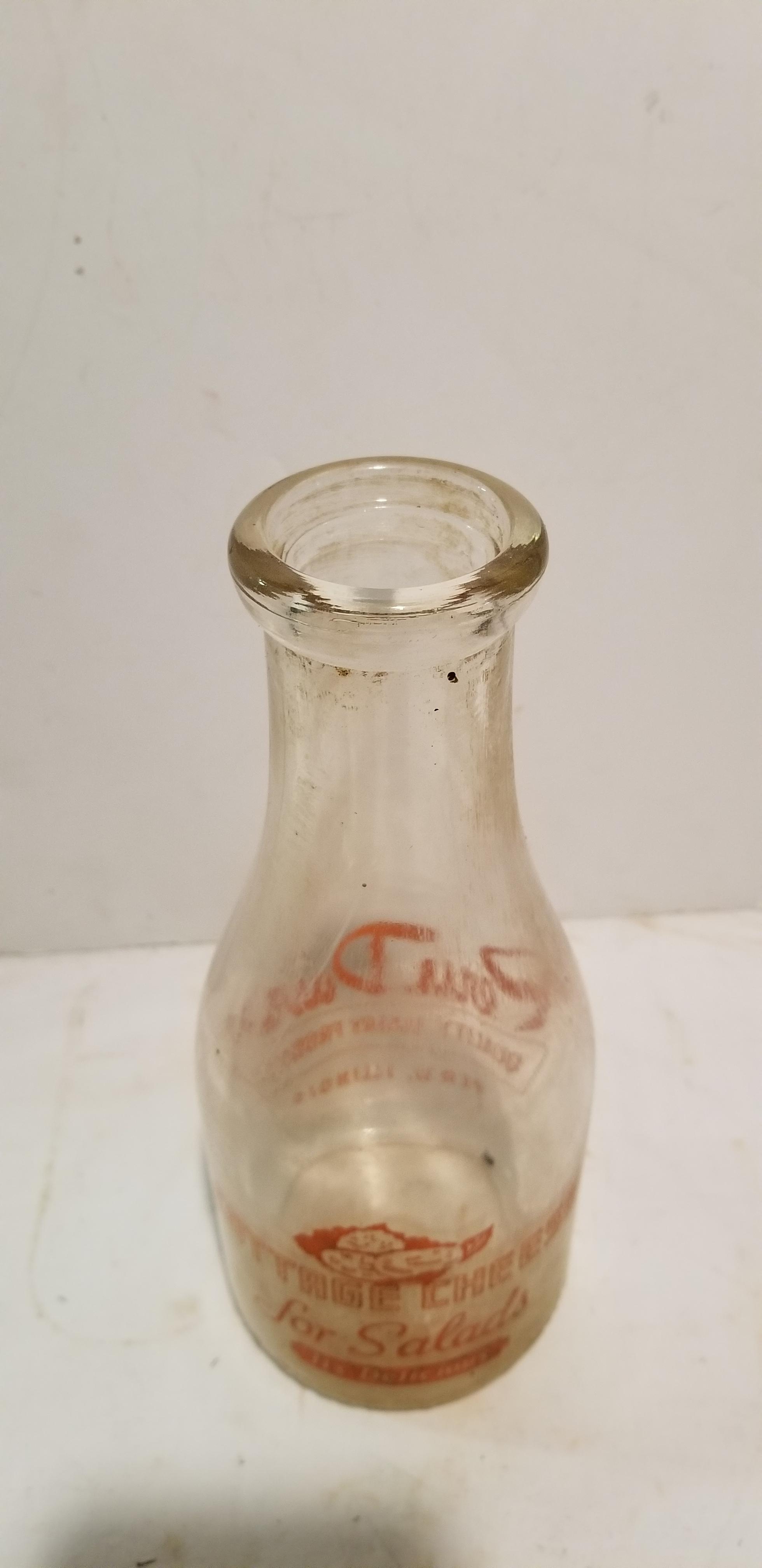 PERU DAIRY QUART MILK BOTTLE - PERU ILLINOIS