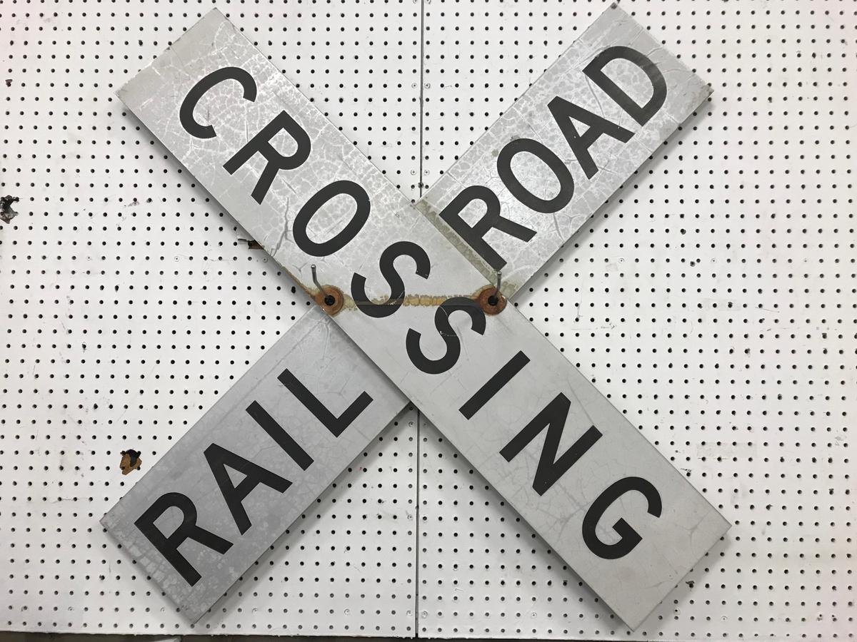 2 PC. ALUMINUM RAILROAD CROSSING SIGN