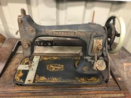 ANTIQUE PARAGON TREADLE SEWING MACHINE