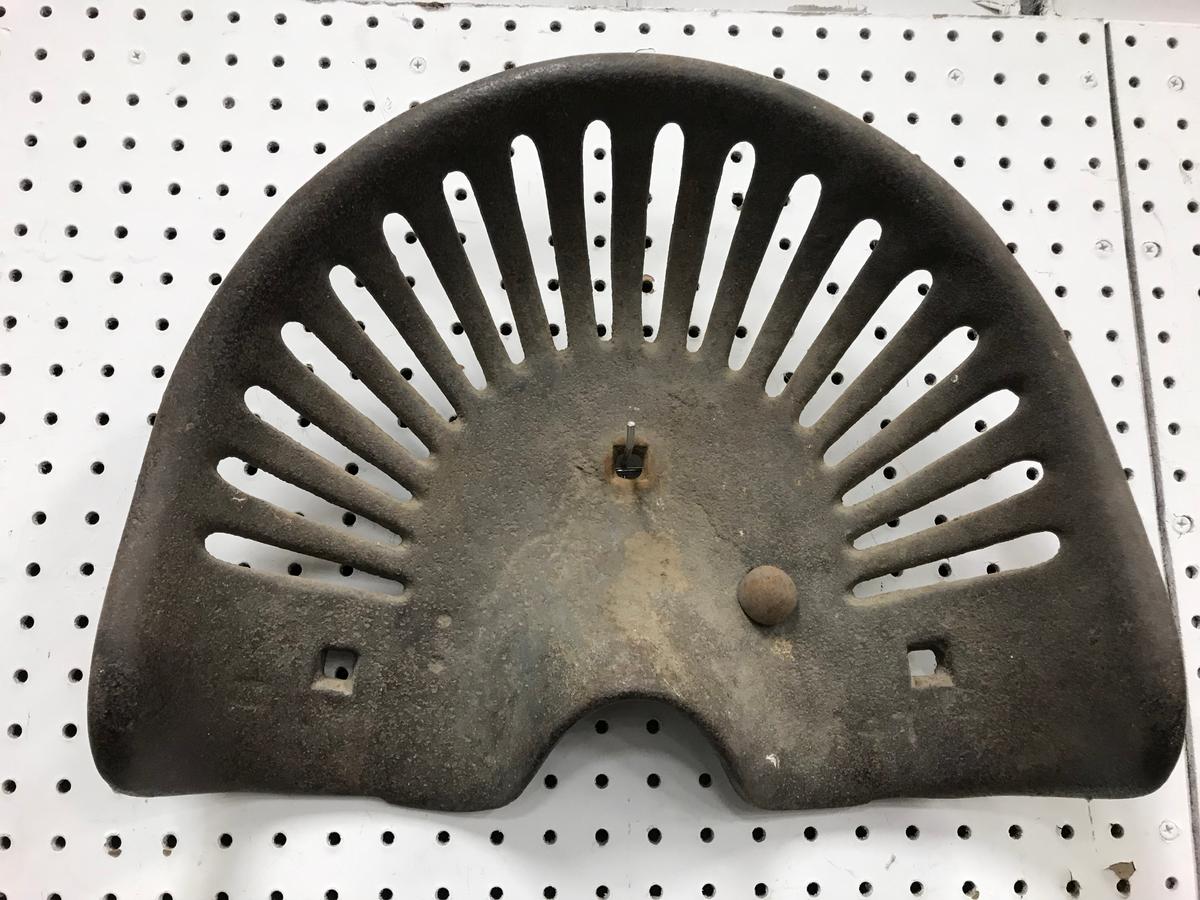 UNMARKED CAST IRON IMPLEMENT SEAT