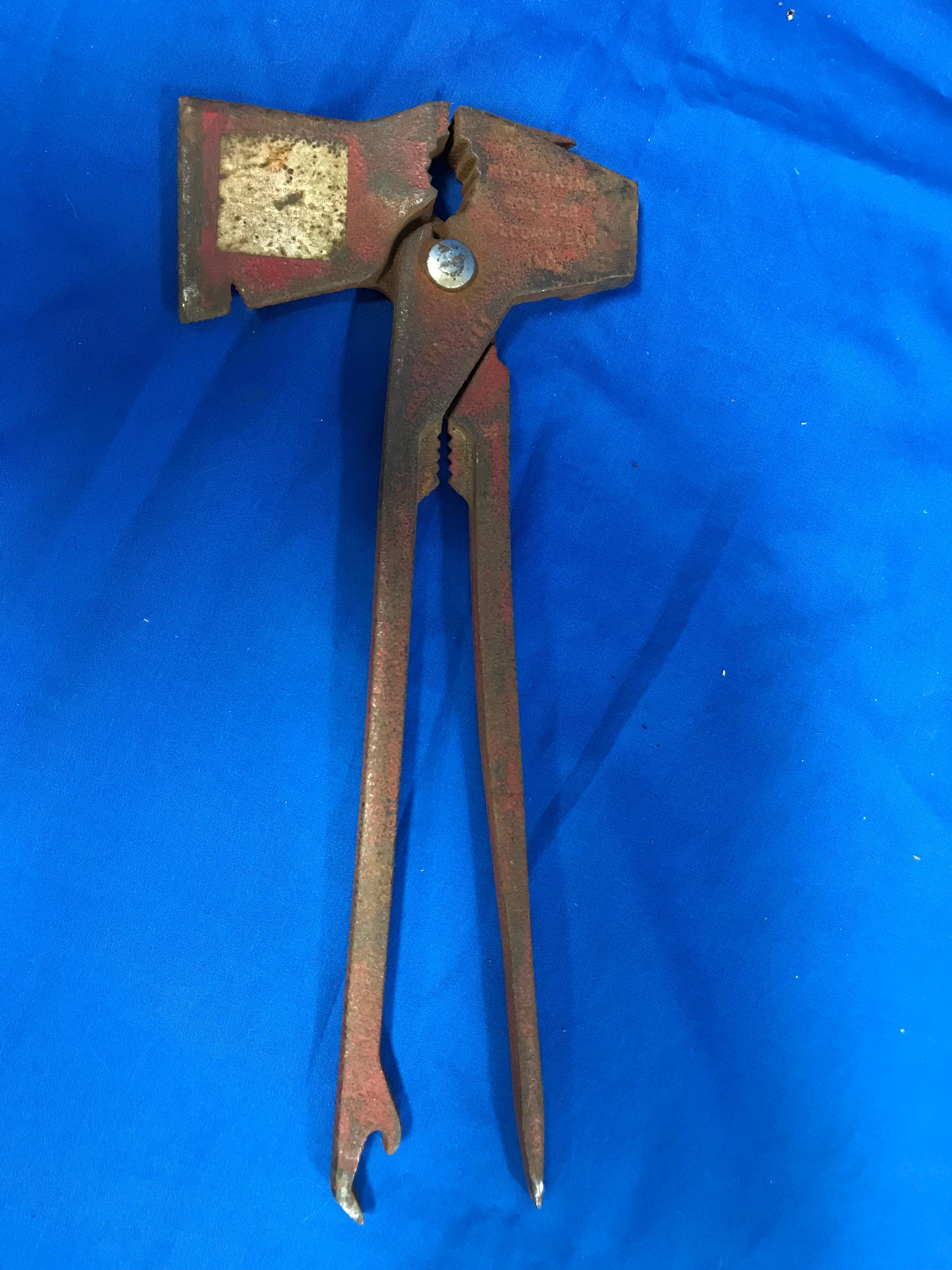 (2) UNIQUE VINTAGE MULTI TOOLS - RED VIKING  FENCING TOOL