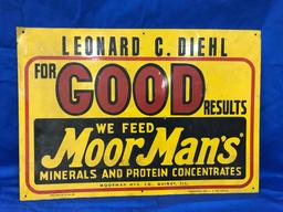 MOOR MAN'S FEED DEALER SIGN