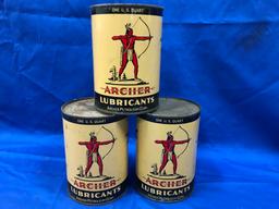 (3) UNOPENED QUART ARCHER LUBRICANTS CANS