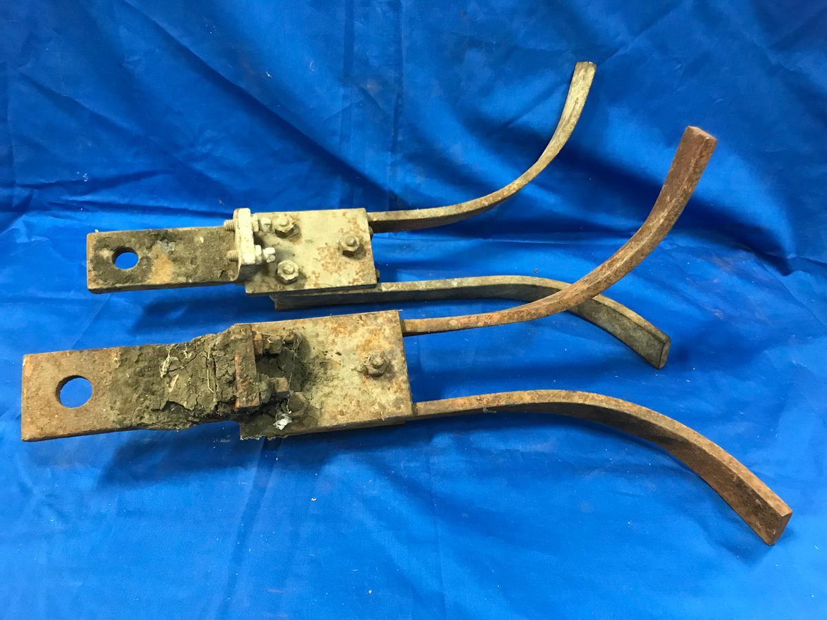 (2) TRACTOR NARROW FRONT TIRE SCRUBBERS W/ HITCHES