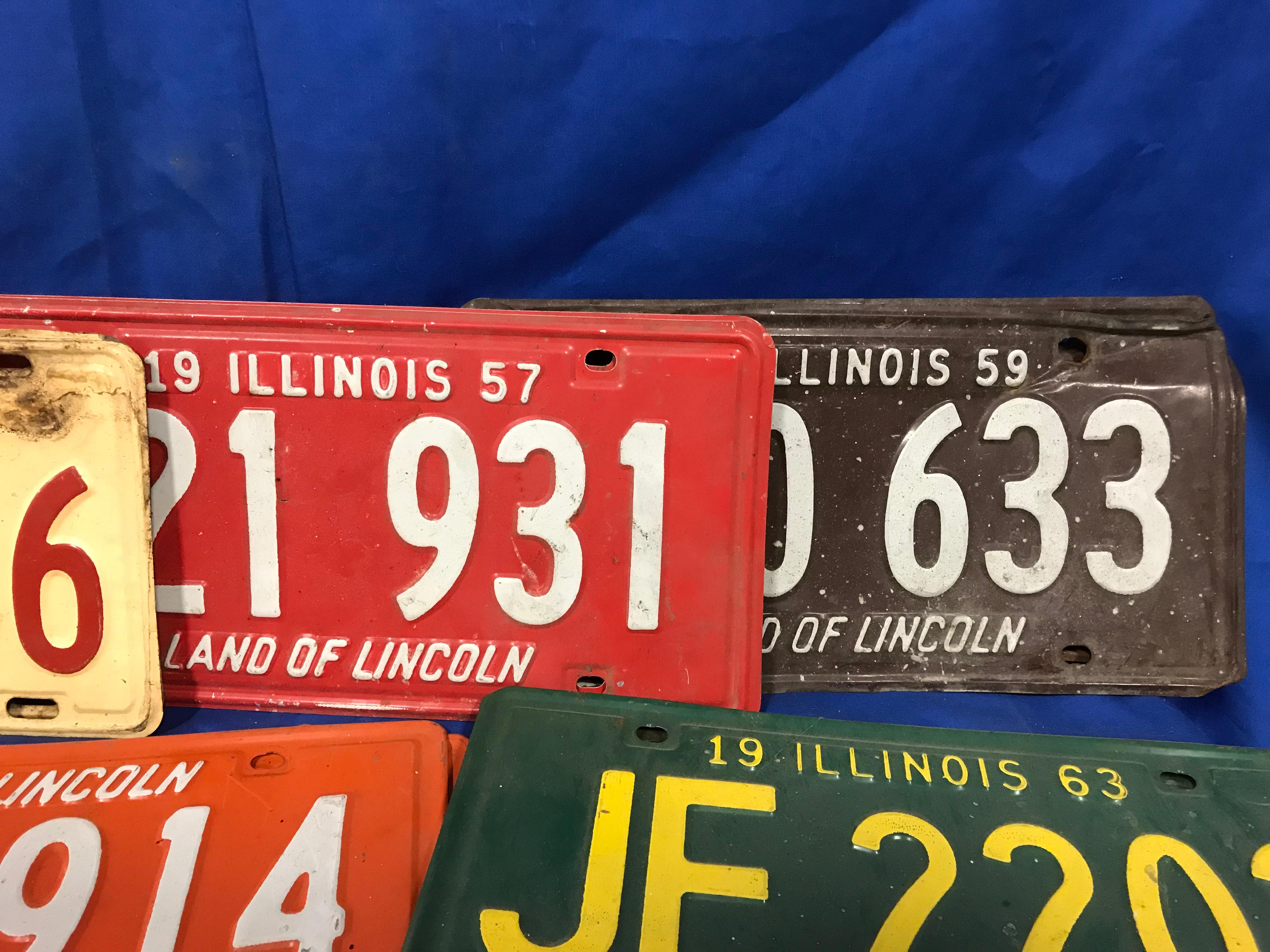 STACK OF MIXED 1950'S - 1980 LICENSE PLATES - 17 FULL SETS