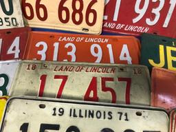 STACK OF MIXED 1950'S - 1980 LICENSE PLATES - 17 FULL SETS