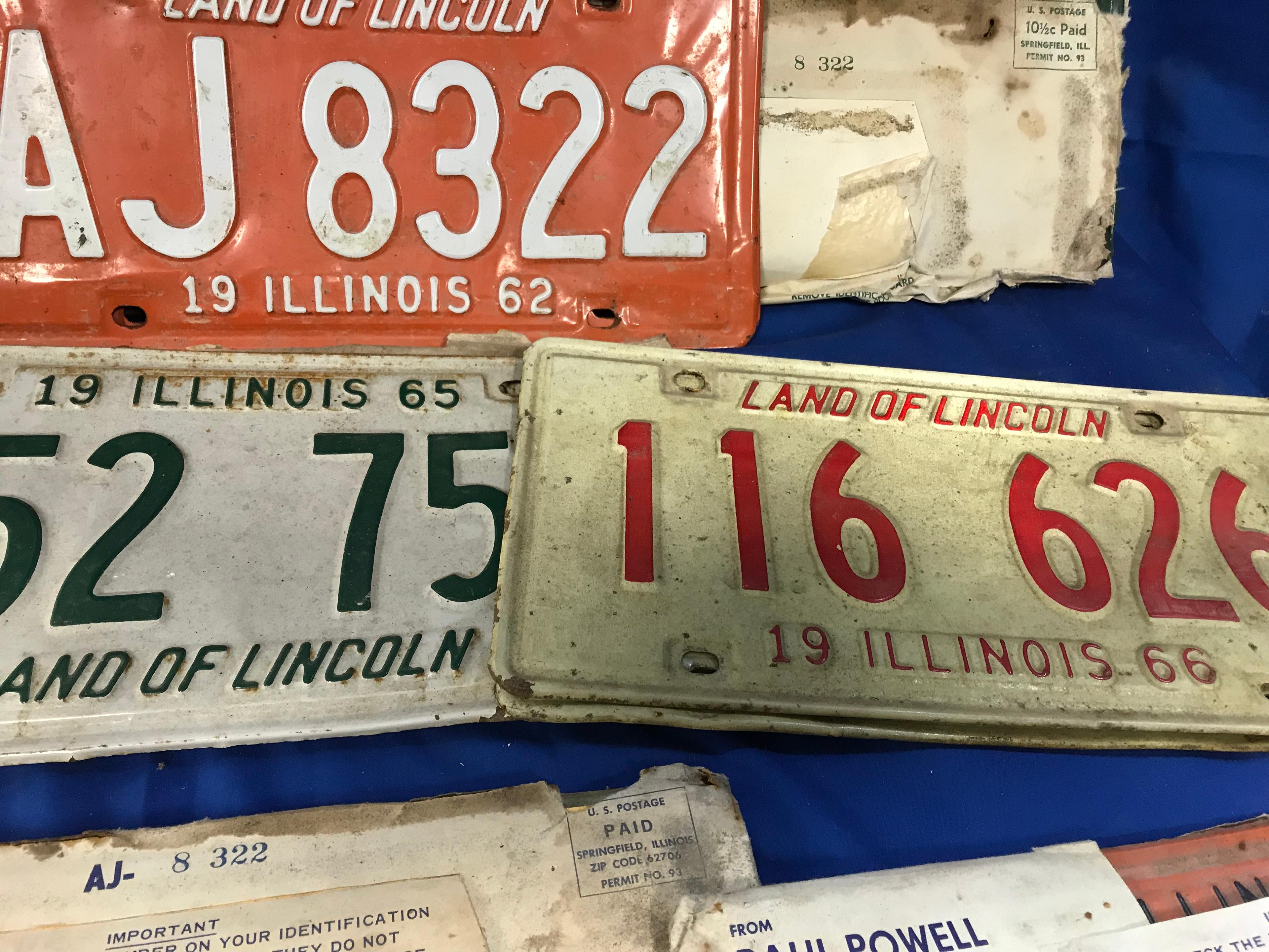 STACK OF 1960'S ILLINOIS LICENSE PLATES - (10) FULL SETS