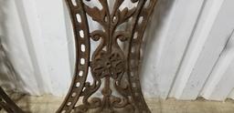 SET OF ORNATE STEEL TABLE LEGS