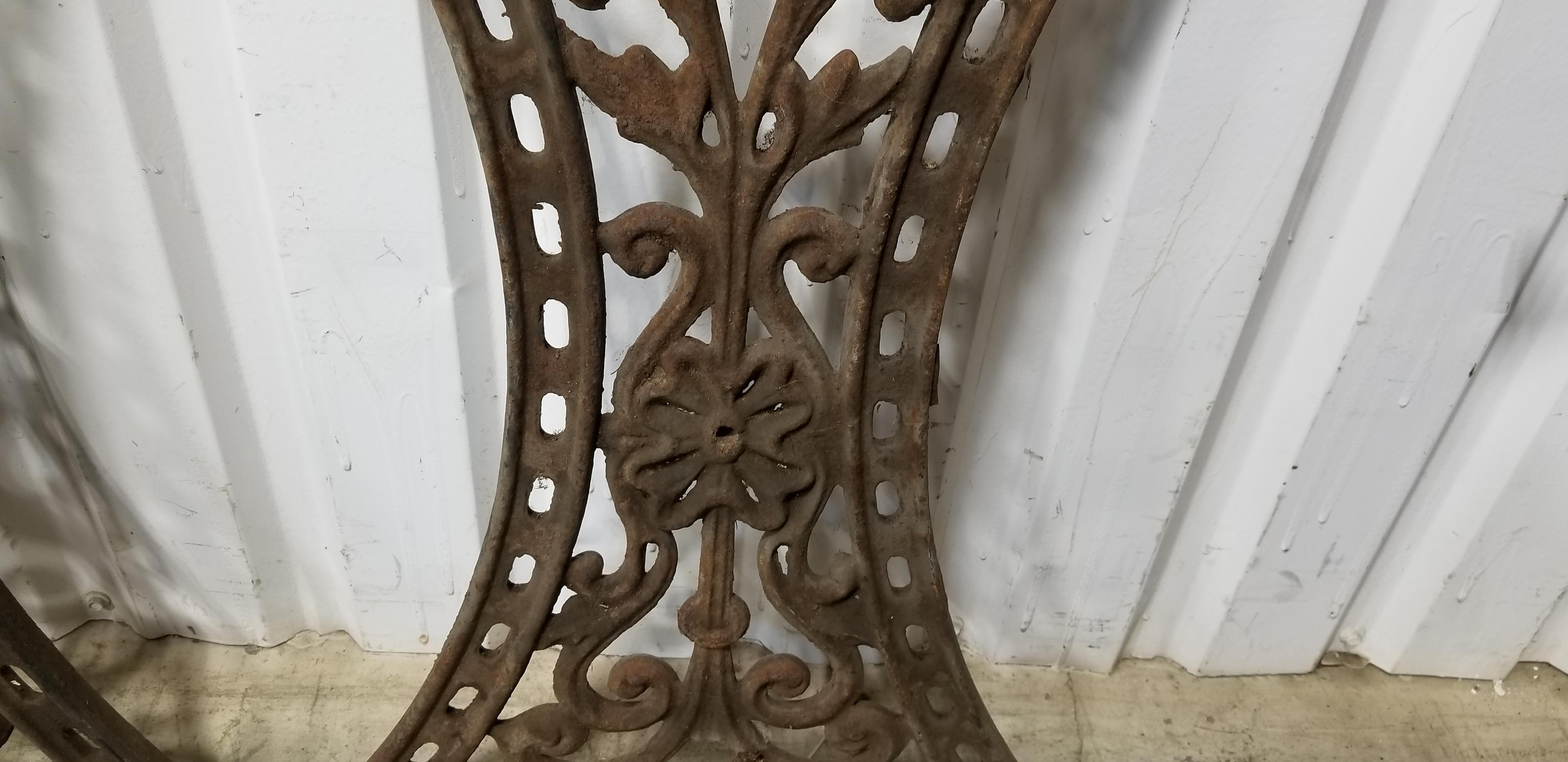 SET OF ORNATE STEEL TABLE LEGS