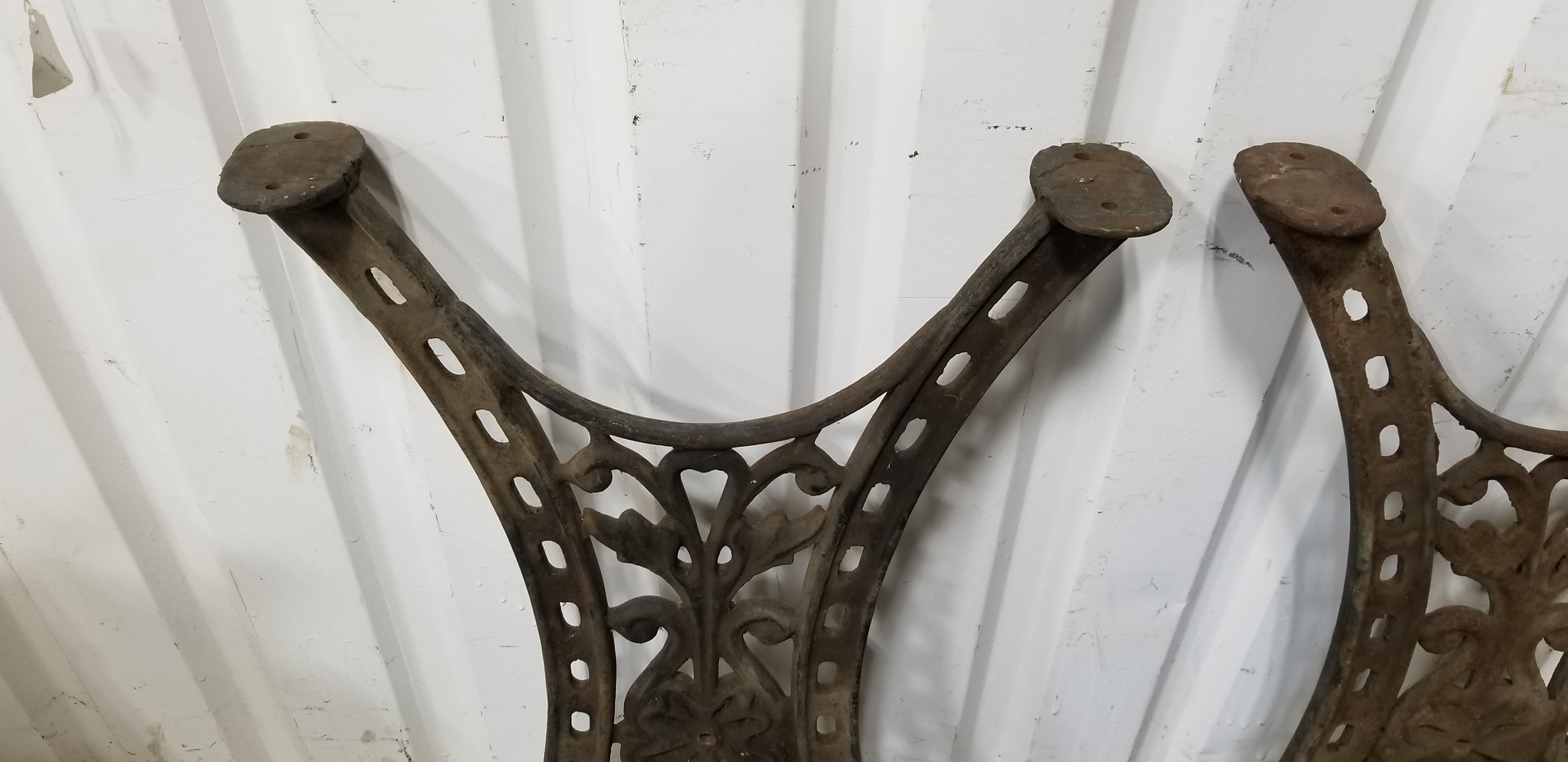 SET OF ORNATE STEEL TABLE LEGS