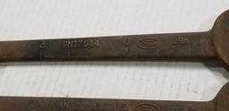 (2) FORD WRENCHES & DELCO LIGHT / SPARK PLUG WRENCH