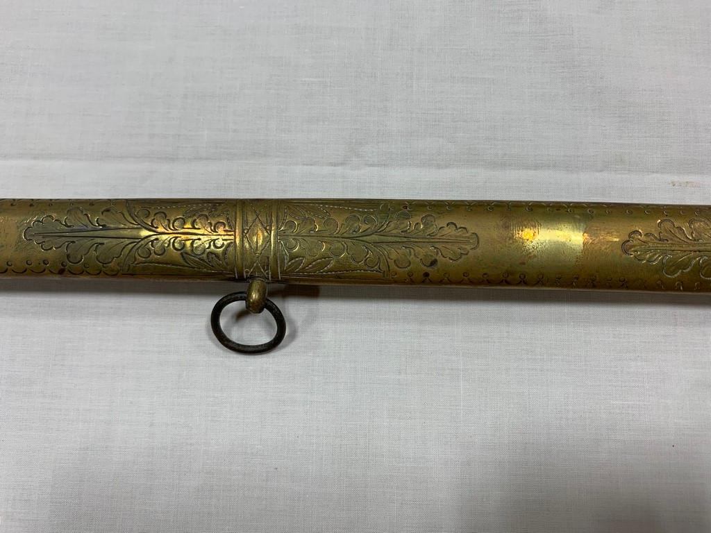 MILITIA ARTILLERY OFFICER'S SWORD W/ SCABBARD - MODEL 1840