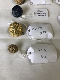LOT of (25) United States Navy Buttons