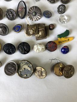 LOT of (39) 1890s to 1940s Child's-Costume-Pinback Buttons