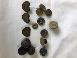 LOT of (16) Advertising Clothing Buttons