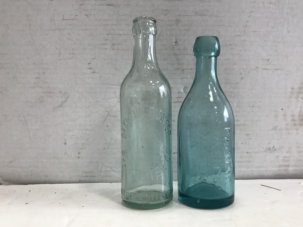 VINTAGE OAKLAND PIONEER SODA WATER & PACIFIC CONGRESS WATER BOTTLES